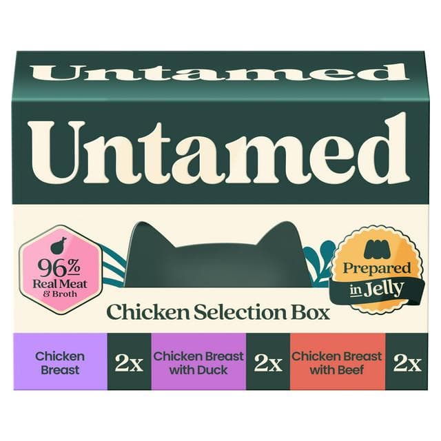 Untamed Wet Cat Food in Jelly Chicken Selection Box 6 x 75g - gallery image 1