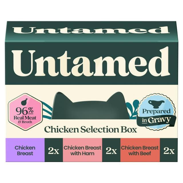 Untamed Wet Cat Food in Gravy Chicken Selection Box 6 x 75g - gallery image 1