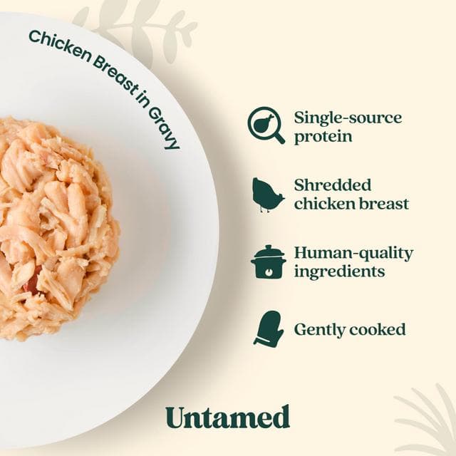 Untamed Wet Cat Food in Gravy Chicken Selection Box 6 x 75g - gallery image 4