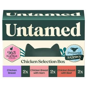 Untamed Wet Cat Food in Gravy Chicken Selection Box 6 x 75g