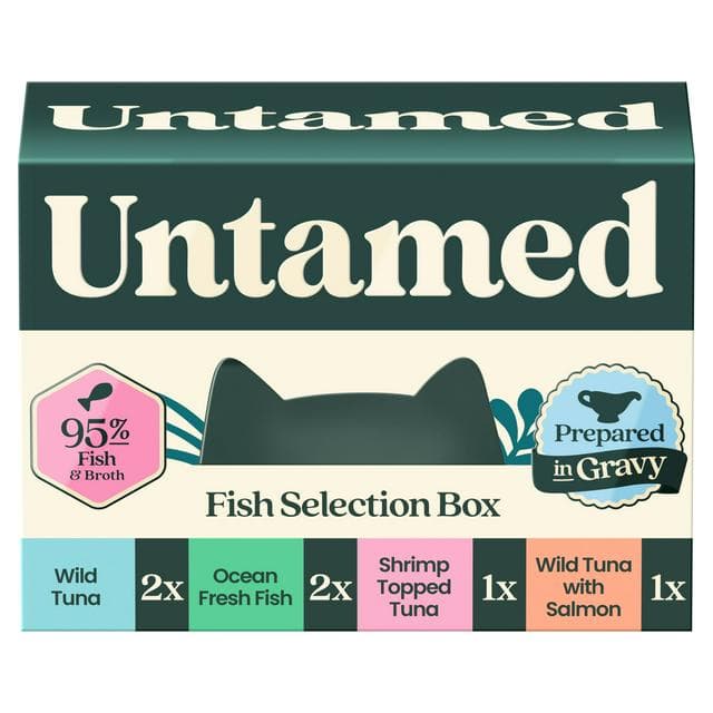Untamed Wet Cat Food in Gravy Fish Selection Box 6 x 75g - gallery image 1