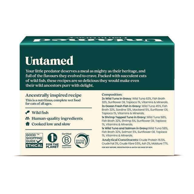 Untamed Wet Cat Food in Gravy Fish Selection Box 6 x 75g - gallery image 5