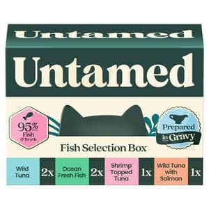 Untamed Wet Cat Food in Gravy Fish Selection Box 6 x 75g