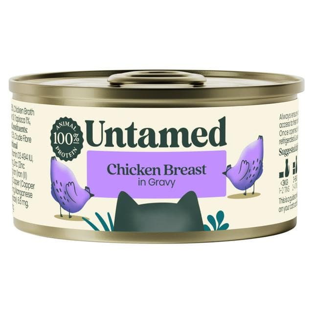 Untamed Chicken Breast in Gravy Wet Cat Food 75g - gallery image 1