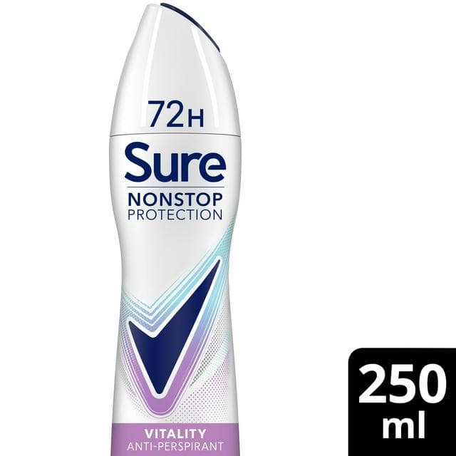 Sure Nonstop Protection Anti Perspirant Aerosol Vitality 250ml - gallery image 1