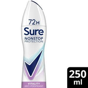 Sure Nonstop Protection Anti Perspirant Aerosol Vitality 250ml