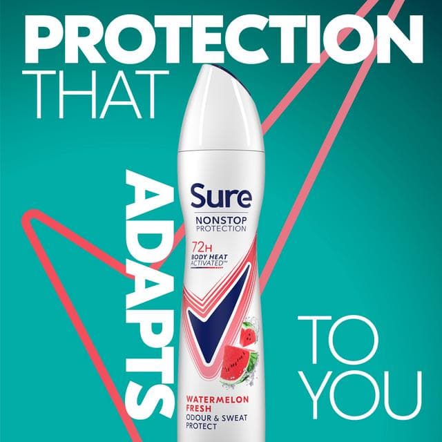 Sure Nonstop Protection Anti Perspirant Aerosol Watermelon Fresh 250ml - gallery image 2