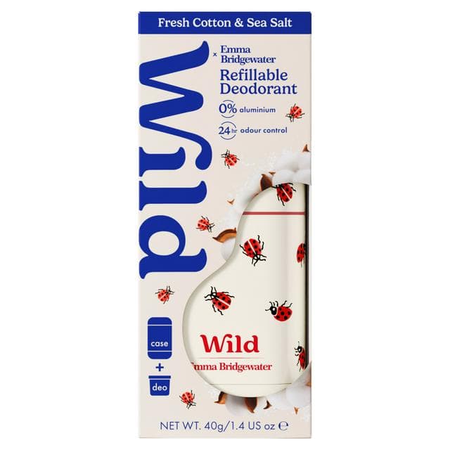 Wild Fresh Cotton & Sea Salt Refillable Natural Deodorant 40g - gallery image 1