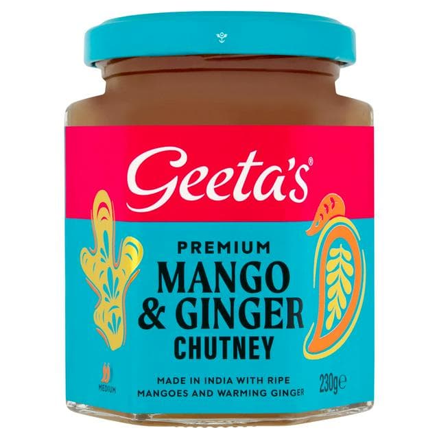 Geeta's 230g Premium Mango & Ginger Chutney Medium - gallery image 1