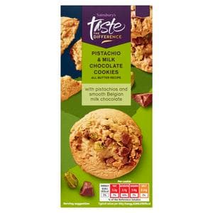 Sainsbury's Pistachio & Milk Chocolate Cookies, Taste the Difference 200g