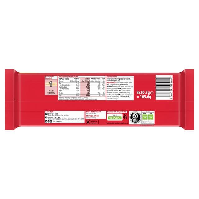 KitKat 2 Finger White Biscuit Bar Multipack 8 x 20.7g - gallery image 2