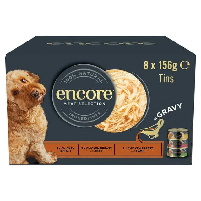 Encore Meat Selection in Gravy Dog Food 8 x 156g - gallery image 1