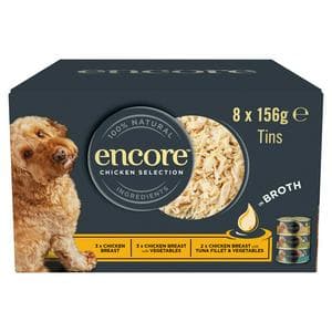 Encore Chicken Selection in Broth Dog Food 8 x 156g