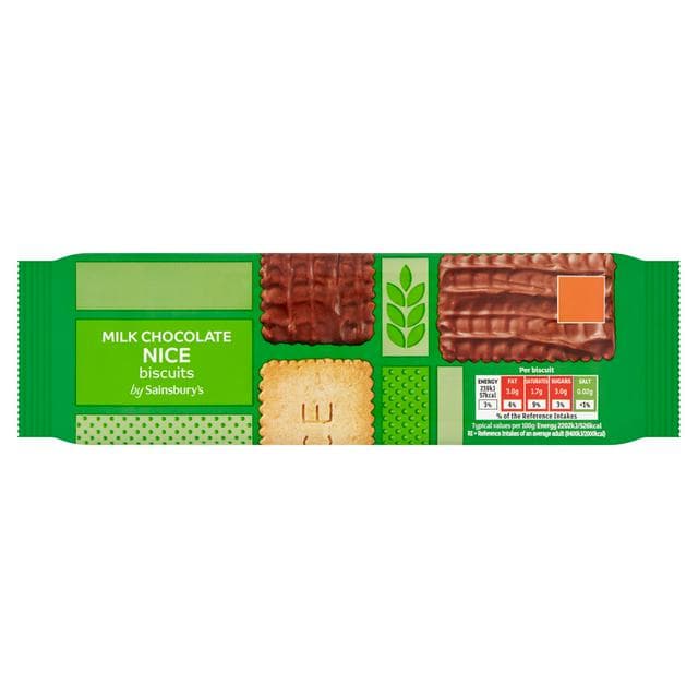 Sainsbury's Milk Chocolate Nice Biscuits 250g - gallery image 1