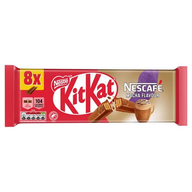 KitKat 2 Finger Mocha Flavour Chocolate Biscuit Bars Multipack 8 x 20.7g - gallery image 2