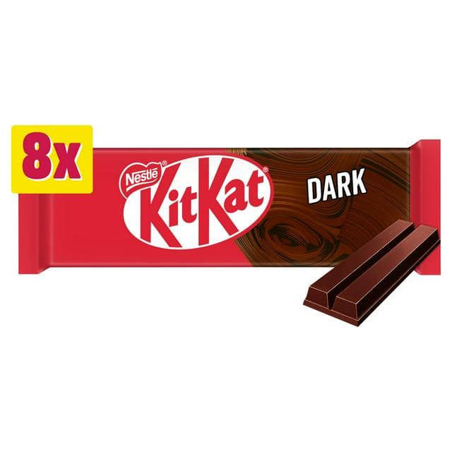 KitKat 2 Finger Dark Chocolate Biscuit Bar Multipack 8 x 20.7g - gallery image 1