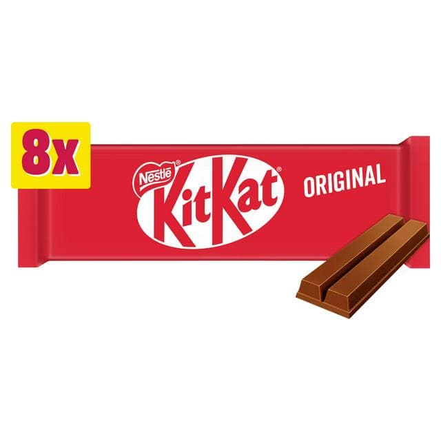 KitKat 2 Finger Milk Chocolate Biscuit Bar Multipack 8 x 20.7g - gallery image 1