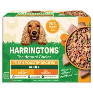 Harringtons Fresh Poultry Recipes with Veg Adult Grain Free Dog Food 6 x 400g
