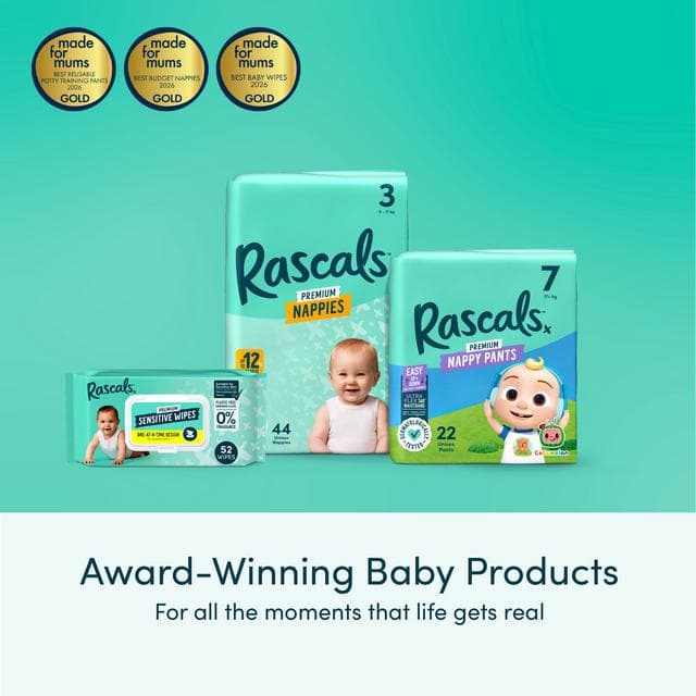 Rascals Premium Nappies Size 3 x44 - gallery image 6