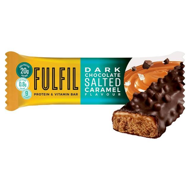 Fulfil Dark Chocolate Salted Caramel Flavour Vitamin & Protein Bar 55g - gallery image 1