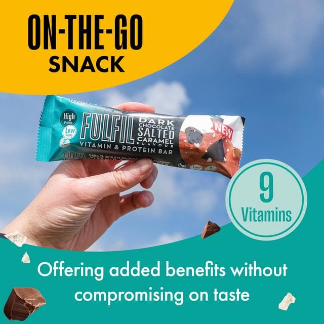 Fulfil Dark Chocolate Salted Caramel Flavour Vitamin & Protein Bar 55g - gallery image 4