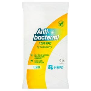 Sainsbury's Antibacterial Lemon Floor Wipes x24