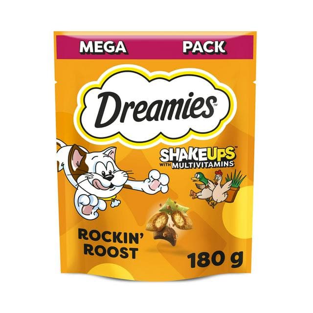 Dreamies Shake Ups 180g Rockin' Roost Cat Treat Biscuits - gallery image 1