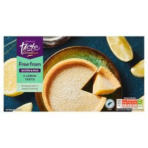 Sainsbury's 2 Free From Lemon Tarts, Taste the Difference 150g