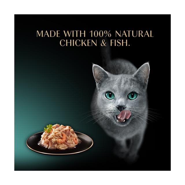 Sheba Fillets 60g Chicken & Fish in Gravy Adult Wet Cat Food Tray - gallery image 4
