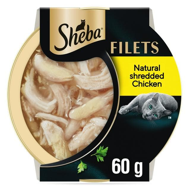 Sheba Fillets 60g Chicken in Gravy Adult Wet Cat Food Tray - gallery image 1