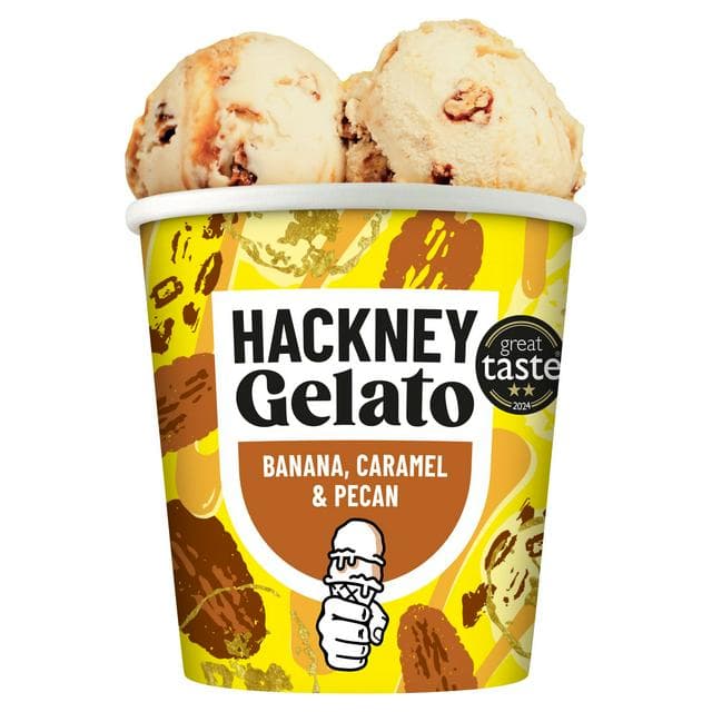 Hackney Gelato Banana, Caramel & Pecan 460ml - gallery image 1