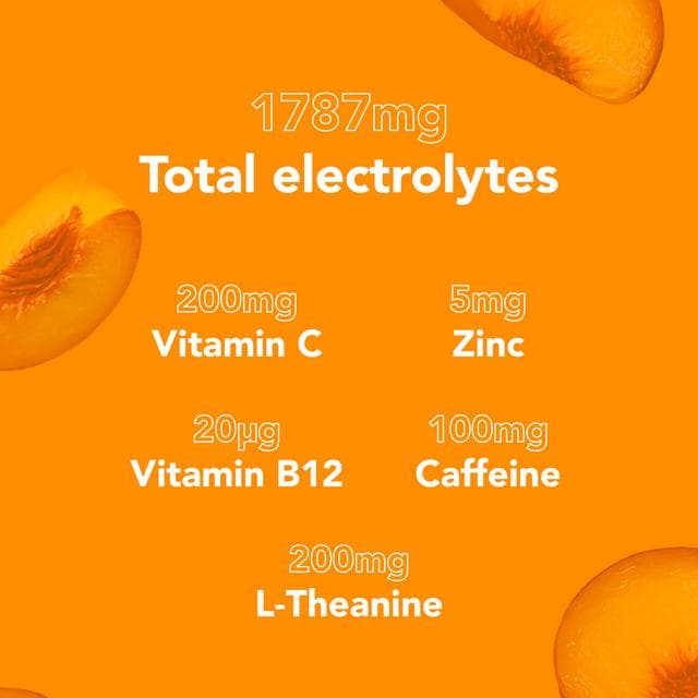 Zooki Electrolytes + Energy & Focus Food Supplement Peach 4.62g - gallery image 2