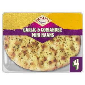 Patak's Garlic & Coriander Mini Naan Breads x4