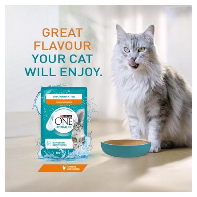 Purina One Hydralife Chicken Cat Supplements 6 x 50g - gallery image 3