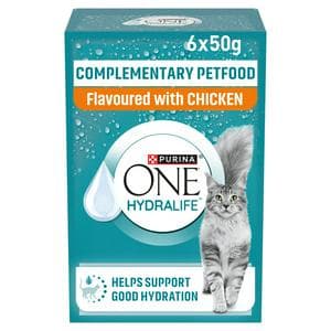 Purina One Hydralife Chicken Cat Supplements 6 x 50g