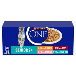 Purina One Senior 7+ Cat Food 40 x 85g