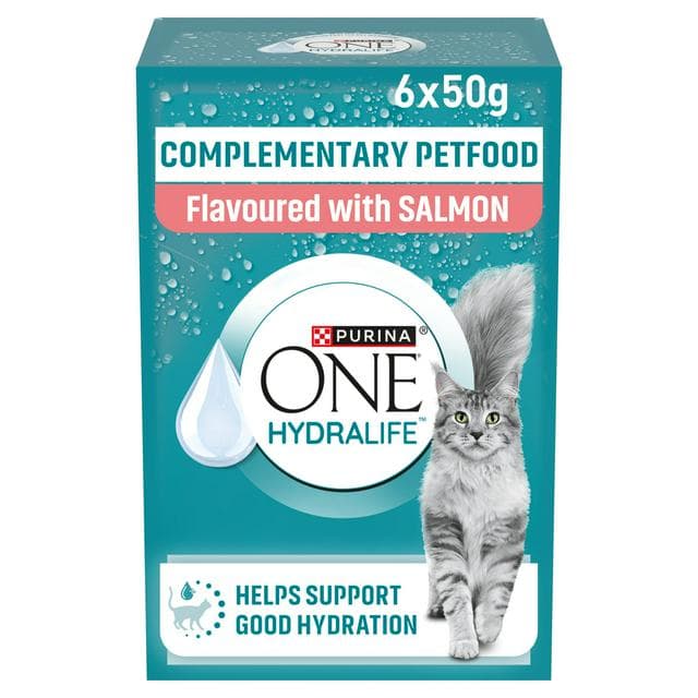 Purina One Hydralife Salmon Cat Supplements 6 x 50g - gallery image 1