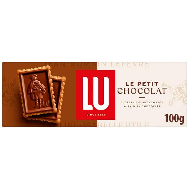 Lu Le Petit Chocolat Chocolate Topped Biscuits 100g - gallery image 1