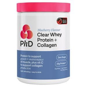 PhD Clear Whey Protein + Collagen Blueberry Flavour 300g