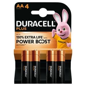 Duracell Pack of 4 Powerboost Plus AA Batteries