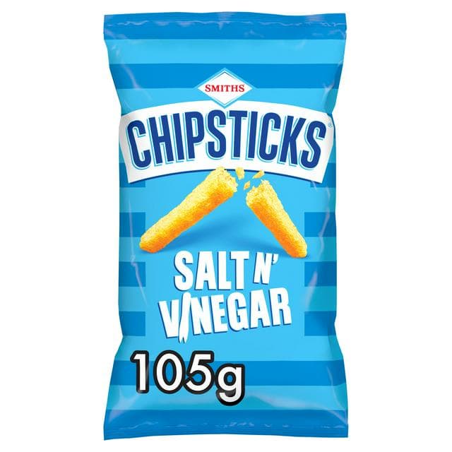 Smiths Chipsticks Salt & Vinegar Crisps Sharing Bag 105g - gallery image 1