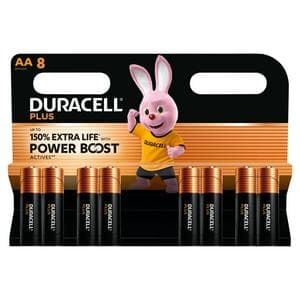 Duracell Pack of 8 Powerboost Plus AA Batteries