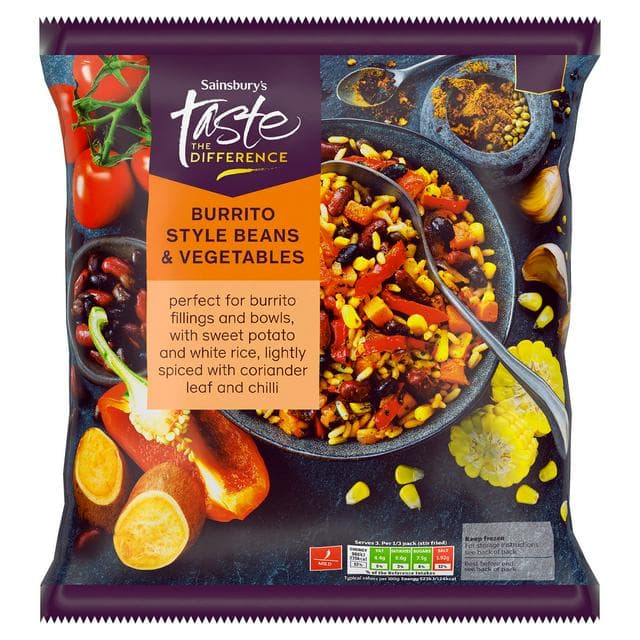 Sainsbury's Burrito Style Beans & Vegetables, Taste the Difference 600g - gallery image 1