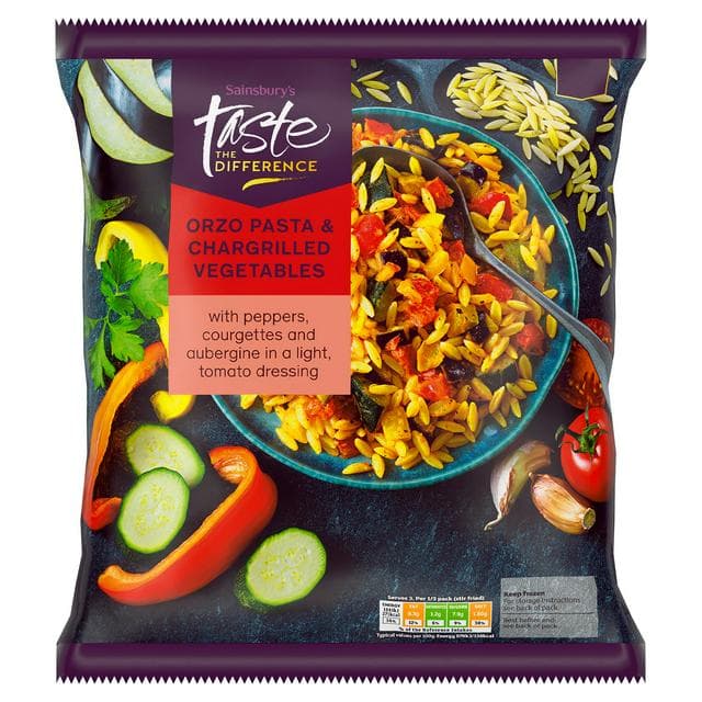 Sainsbury's Orzo Pasta & Chargrilled Vegetables, Taste the Difference 600g - gallery image 1