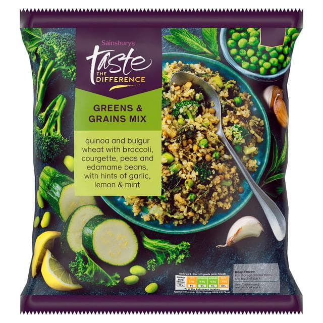 Sainsbury's Greens & Grains Mix, Taste the Difference 600g - gallery image 1