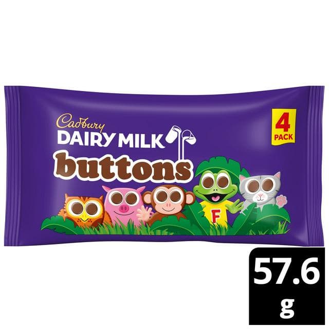 Cadbury Dairy 4 x 14.4g Multipack Milk Chocolate Buttons - gallery image 1