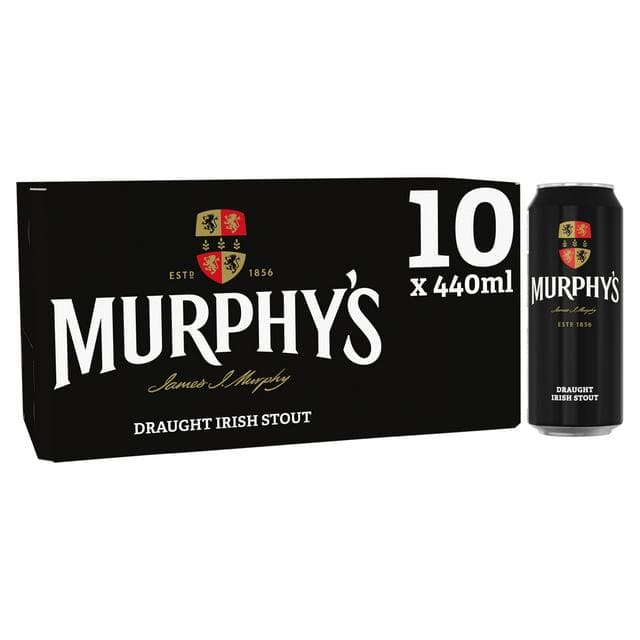 Murphy's 10 x 440ml Draught Irish Stout 4% ABV Multipack Beer Cans - gallery image 1