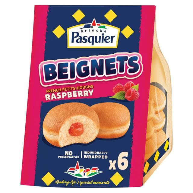 Brioche Pasquier Beignets Raspberry Doughnuts x6 - gallery image 1
