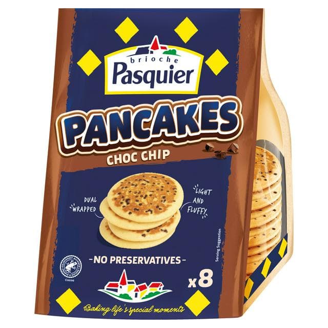 Brioche Pasquier Pancakes Choc Chip x8 - gallery image 1