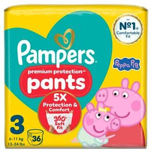 Pampers Premium Protection Nappy Pants Size 3, 6kg-11kg x36